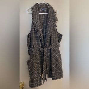 Democracy Fringe Vest With Patch Pockets